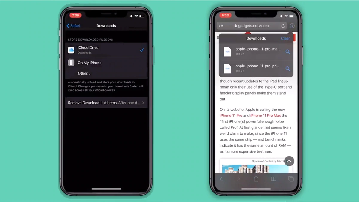 iOS13 safari download manager