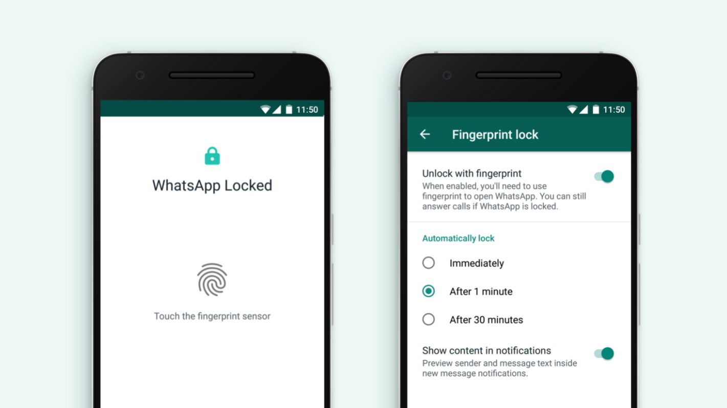 Fingerprint Lock on WhatsApp