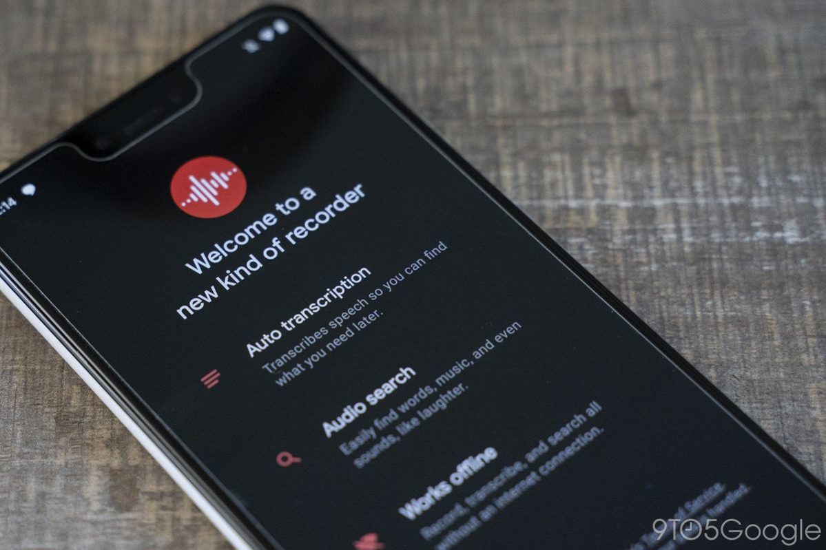 Google Pixel 4 Recorder App