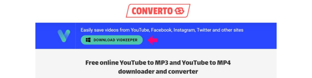 CONVERTO.IO convert youtube video to mp3