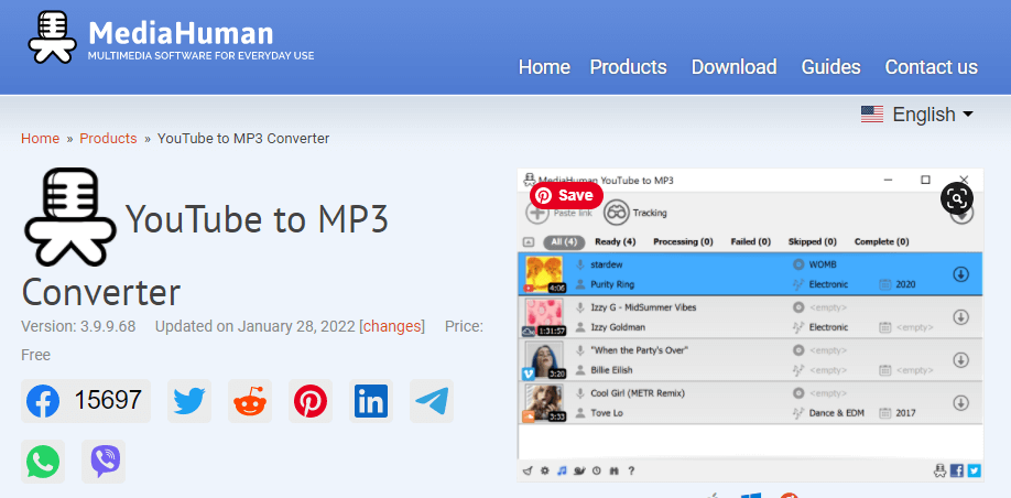 Mediahuman - YouTube to MP3 Converter