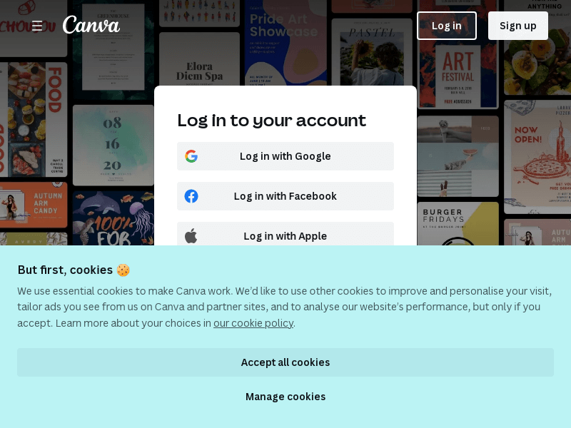 Log in to your account | Canva