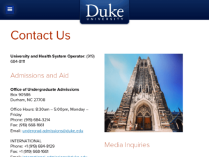 Contact Us _ Duke University