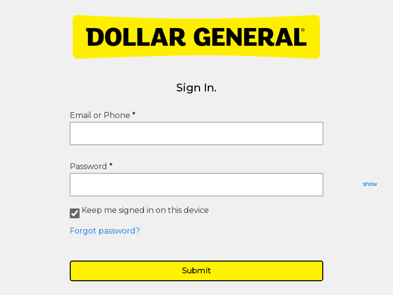 DG Customer Login