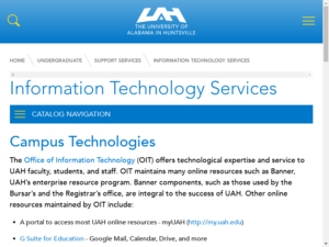 Information Technology Services _ UAH - University of Alabama in Huntsville