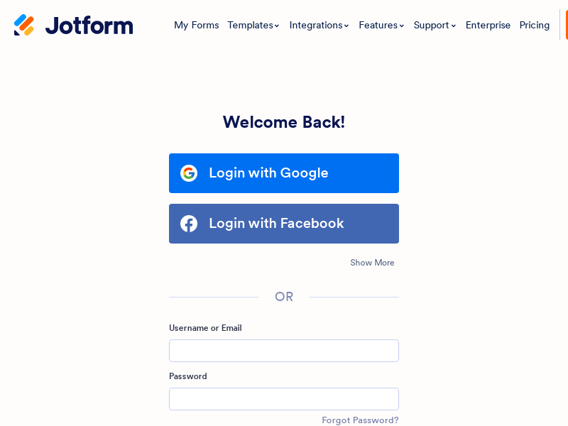 Jotform Login