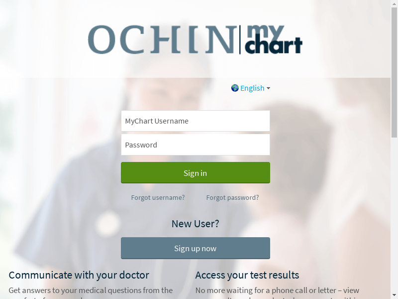MyChart - Login Page