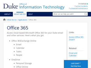 Office 365 _ Duke University OIT