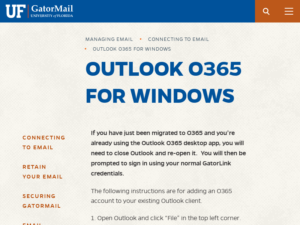 Outlook O365 for Windows - GatorMail - University of Florida (1)