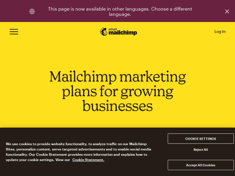 Pricing_ Mailchimp Marketing Plans _ Mailchimp