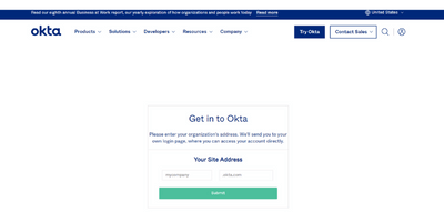 Log in to Okta