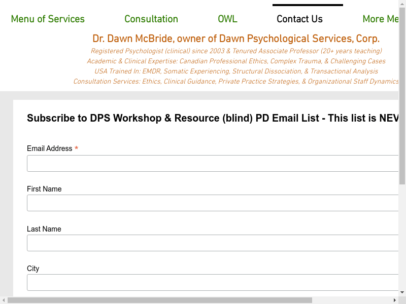 Join PD List | DPS Dr. Dawn McBride 