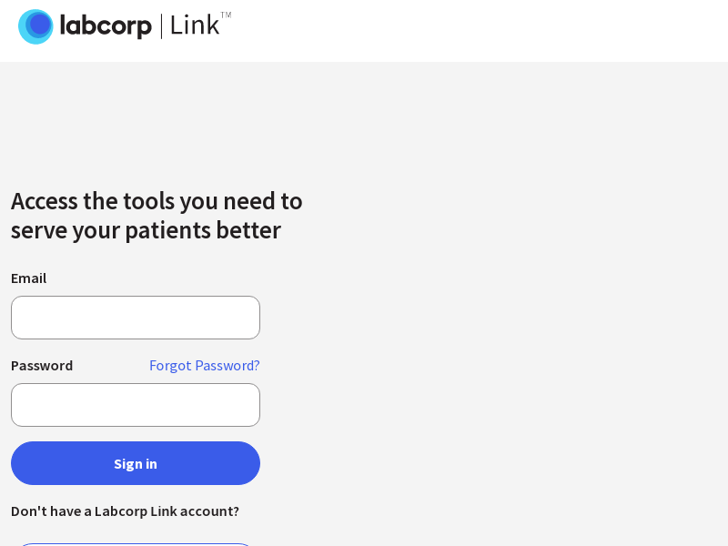 LabcorpLink | Login