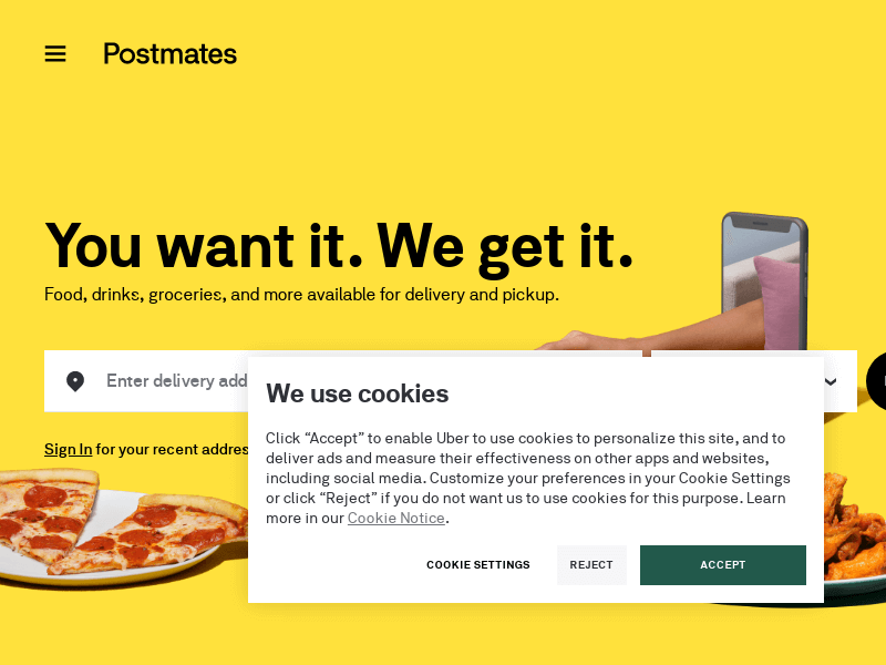 Postmates: Food Delivery, Groceries, 