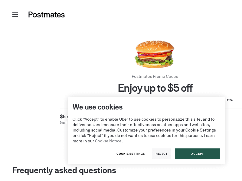 Postmates Promo Codes | Postmates