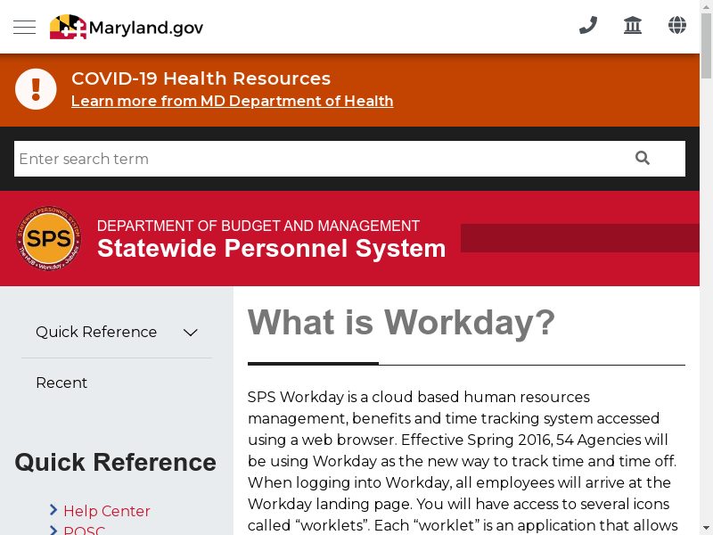 An official website of the State of Maryland.