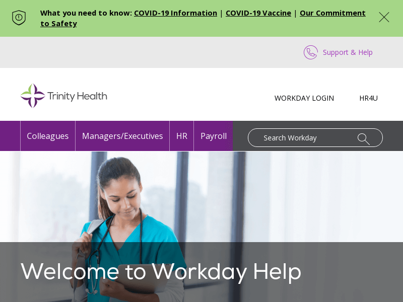 Welcome to Workday Help • What would you like to do?