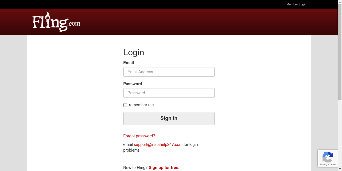 Member Login on Fling (1)
