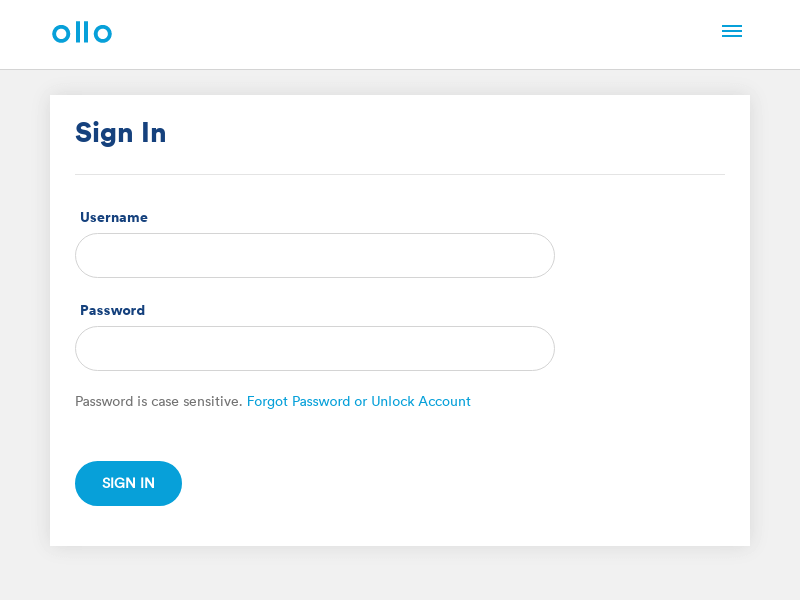 Ollo Card Login