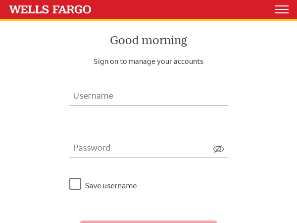 Wells Fargo Sign In