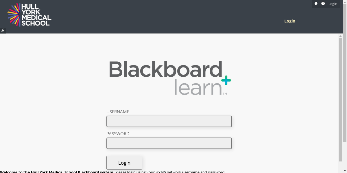 HYMS Blackboard Login
